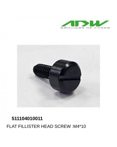 511104010011 - FLAT FILLISTER HEAD SCREW :M4*10